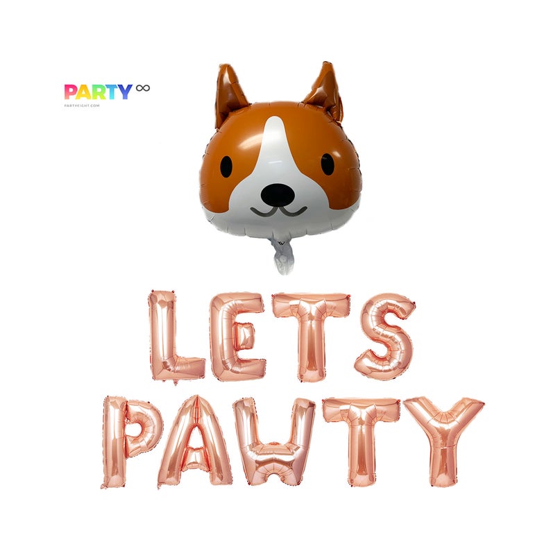 Lets Pawty Balloon Banner