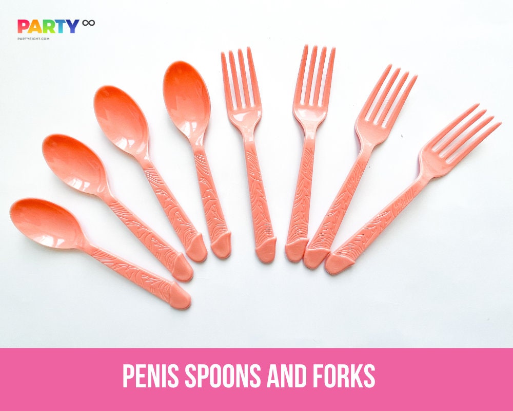 Bachelorette Party Utensil Penis Forks and Spoons