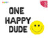 One Happy Dude Birthday Banner with Smily Face Balloon 17''