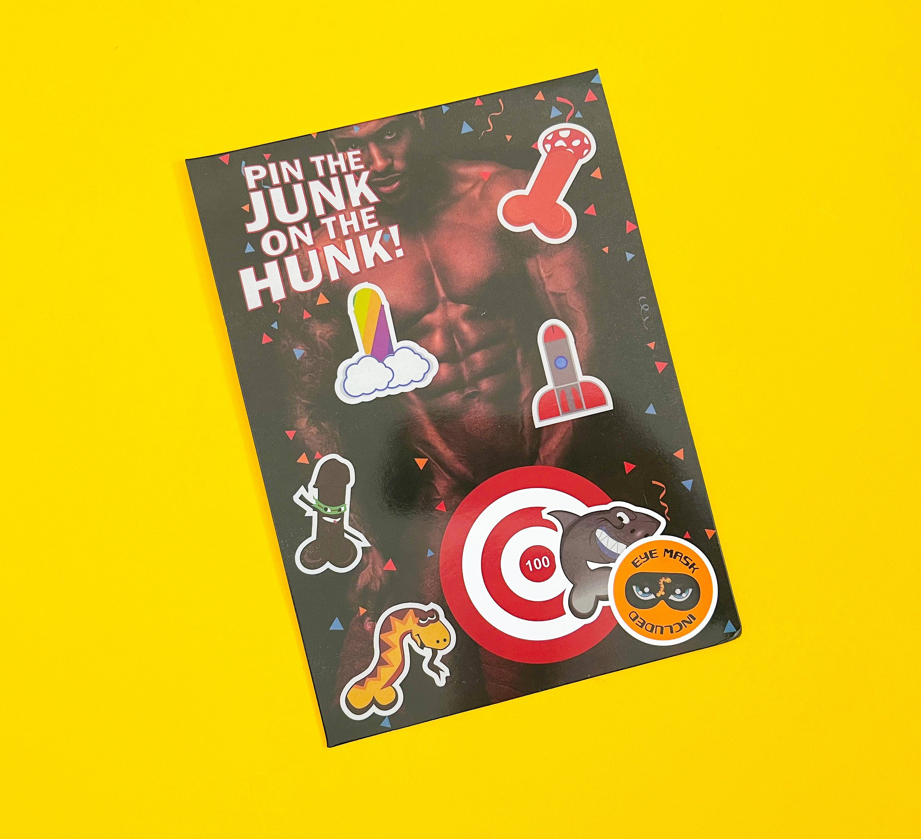Pin the Junk on the Black Hunk Bachelorette Party Game | Pin the Pecker Bachelorette Favors African American Hen Party Naughty Bachelorette