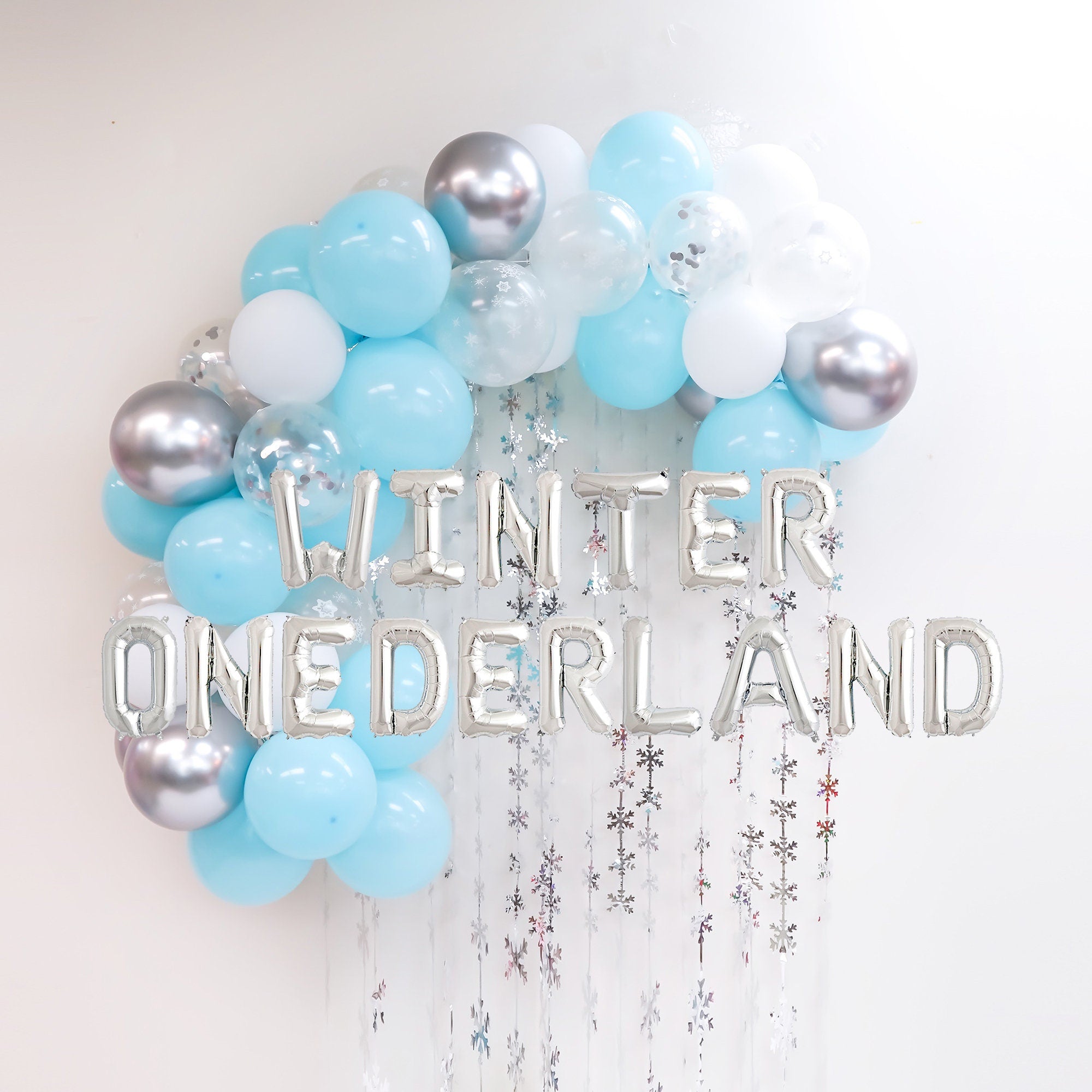 Winter Onederland Birthday, Baby Shower Balloon Arch kit | Blue Winter Wonderland Birthday | 1st birthday onederland theme