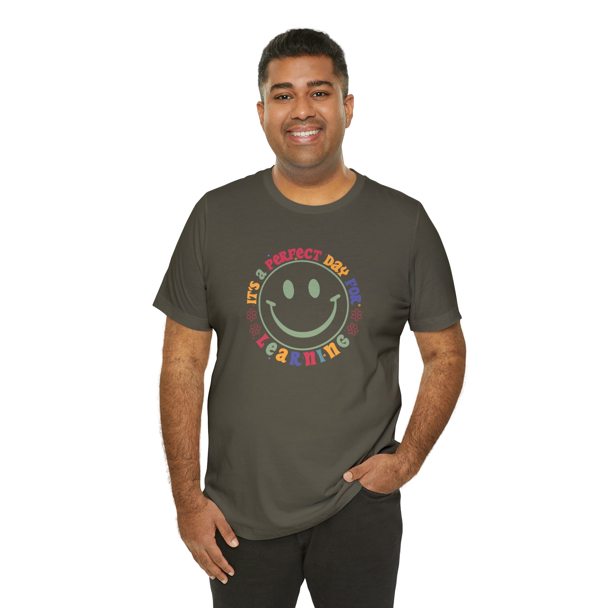Teacher Shirt Perfect Day For Learning Teacher Life Shirt Smiley Face Teacher Motivational Shirt Gift For Teacher Teacher Inspirational Tee