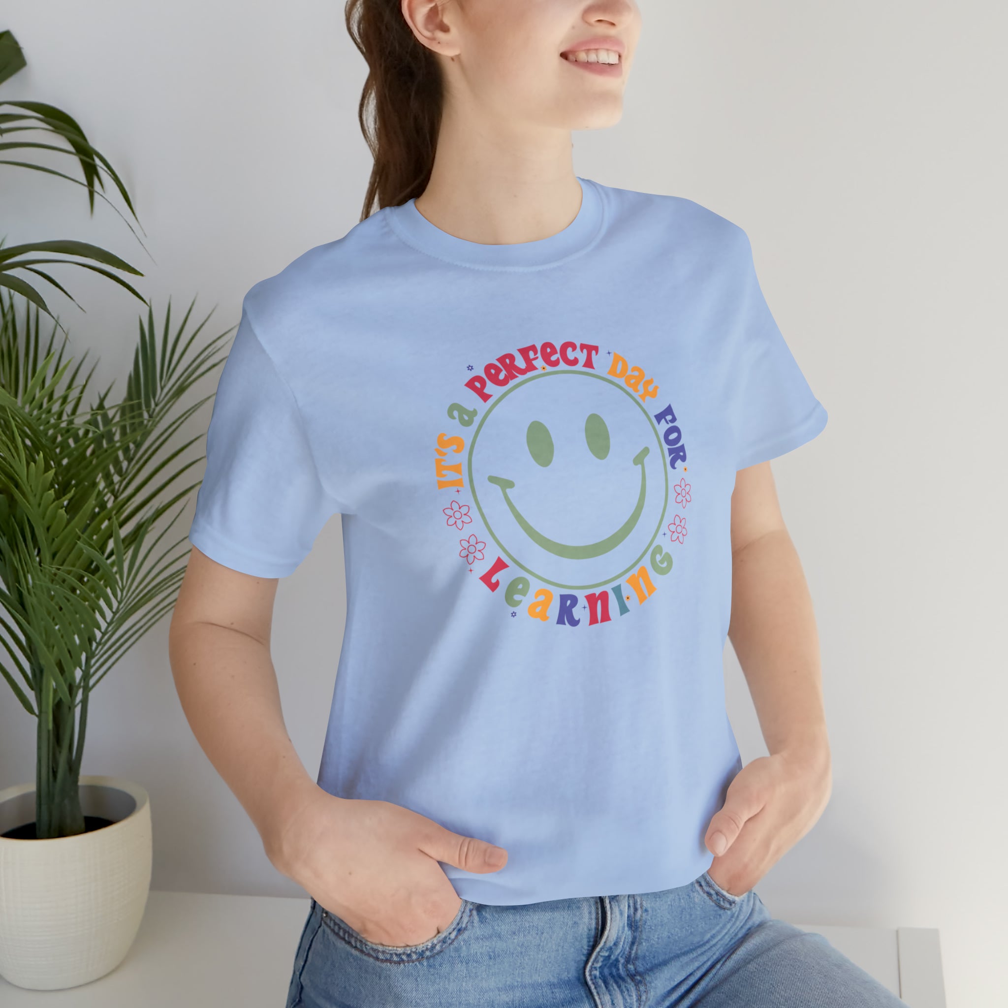 Teacher Shirt Perfect Day For Learning Teacher Life Shirt Smiley Face Teacher Motivational Shirt Gift For Teacher Teacher Inspirational Tee