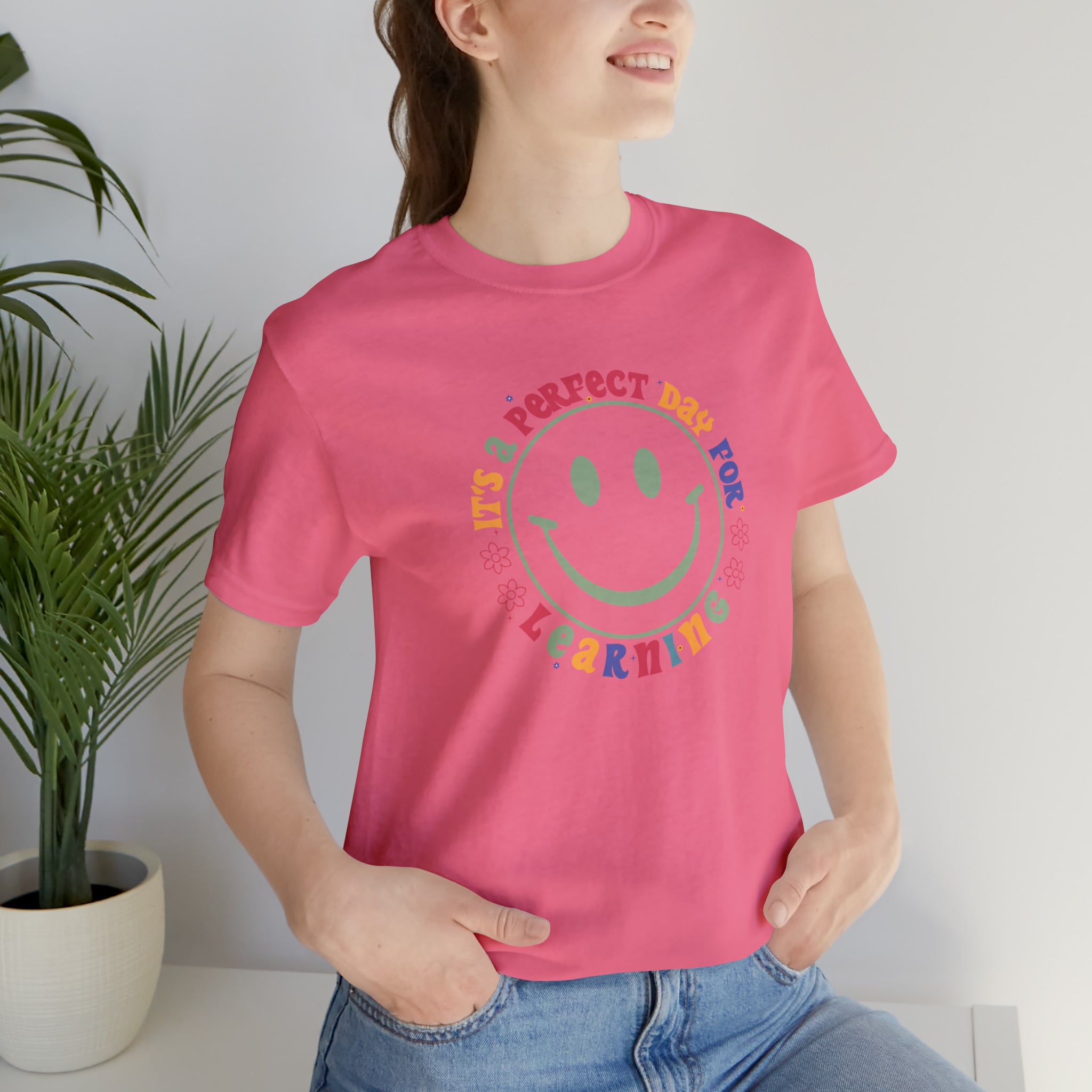 Teacher Shirt Perfect Day For Learning Teacher Life Shirt Smiley Face Teacher Motivational Shirt Gift For Teacher Teacher Inspirational Tee