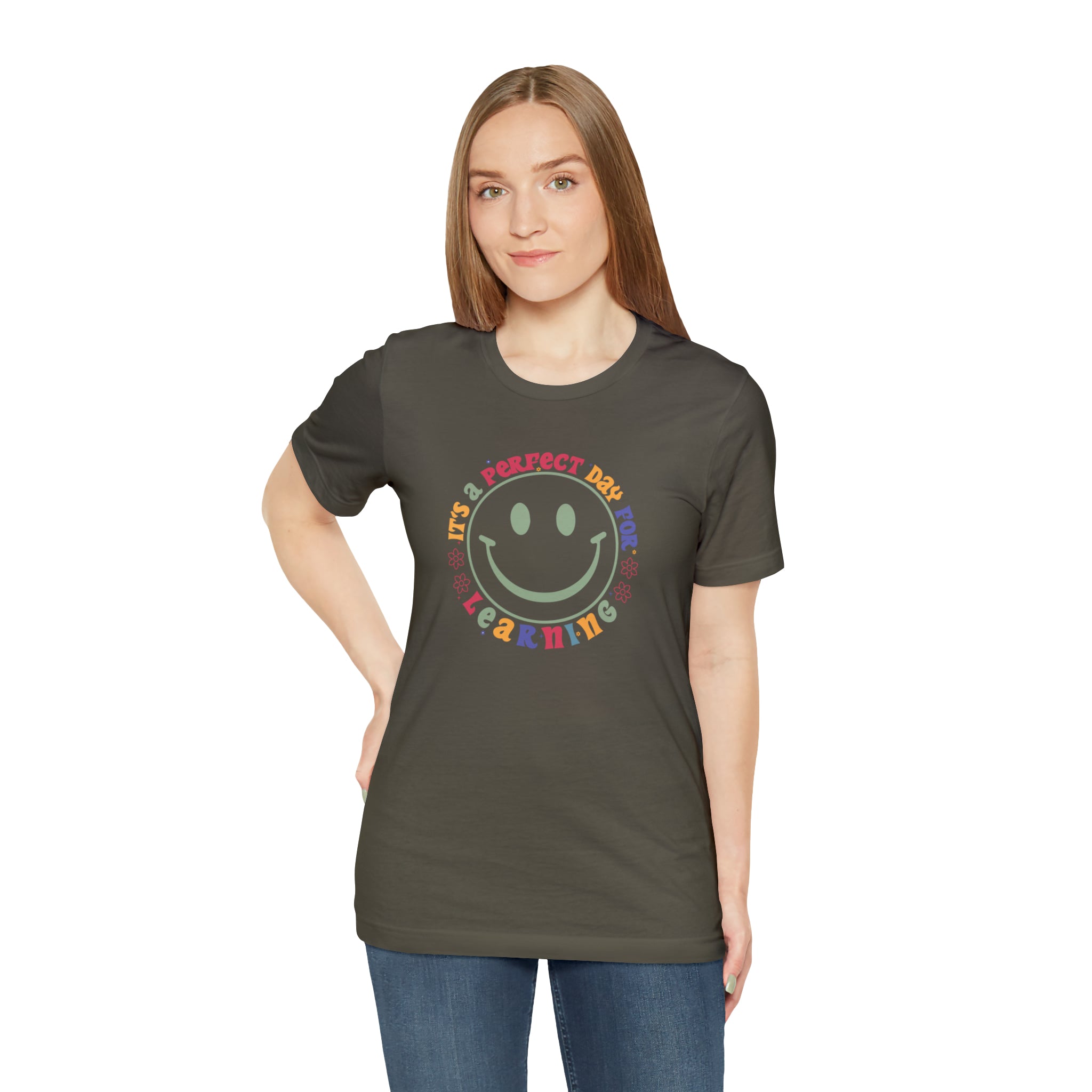 Teacher Shirt Perfect Day For Learning Teacher Life Shirt Smiley Face Teacher Motivational Shirt Gift For Teacher Teacher Inspirational Tee