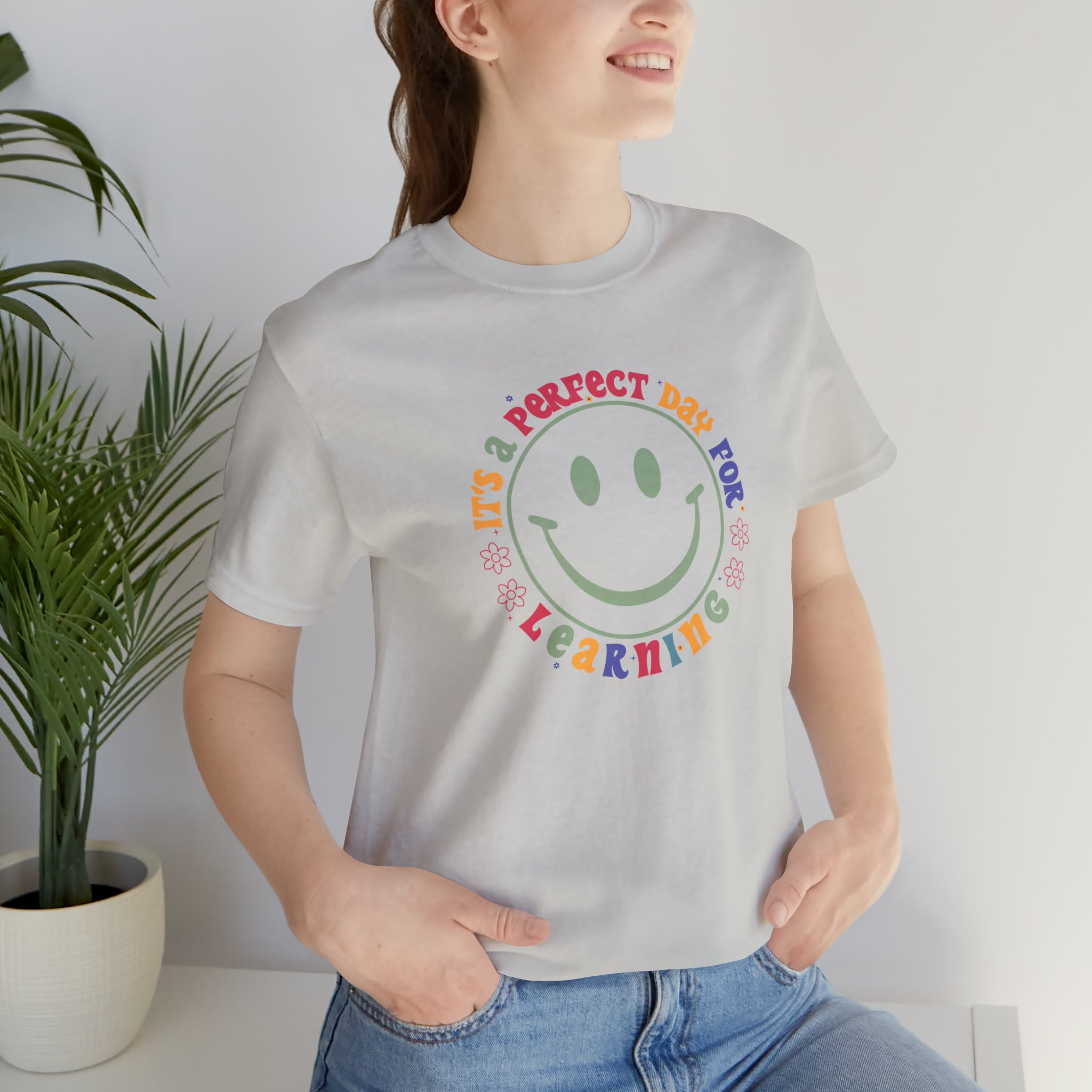 Teacher Shirt Perfect Day For Learning Teacher Life Shirt Smiley Face Teacher Motivational Shirt Gift For Teacher Teacher Inspirational Tee