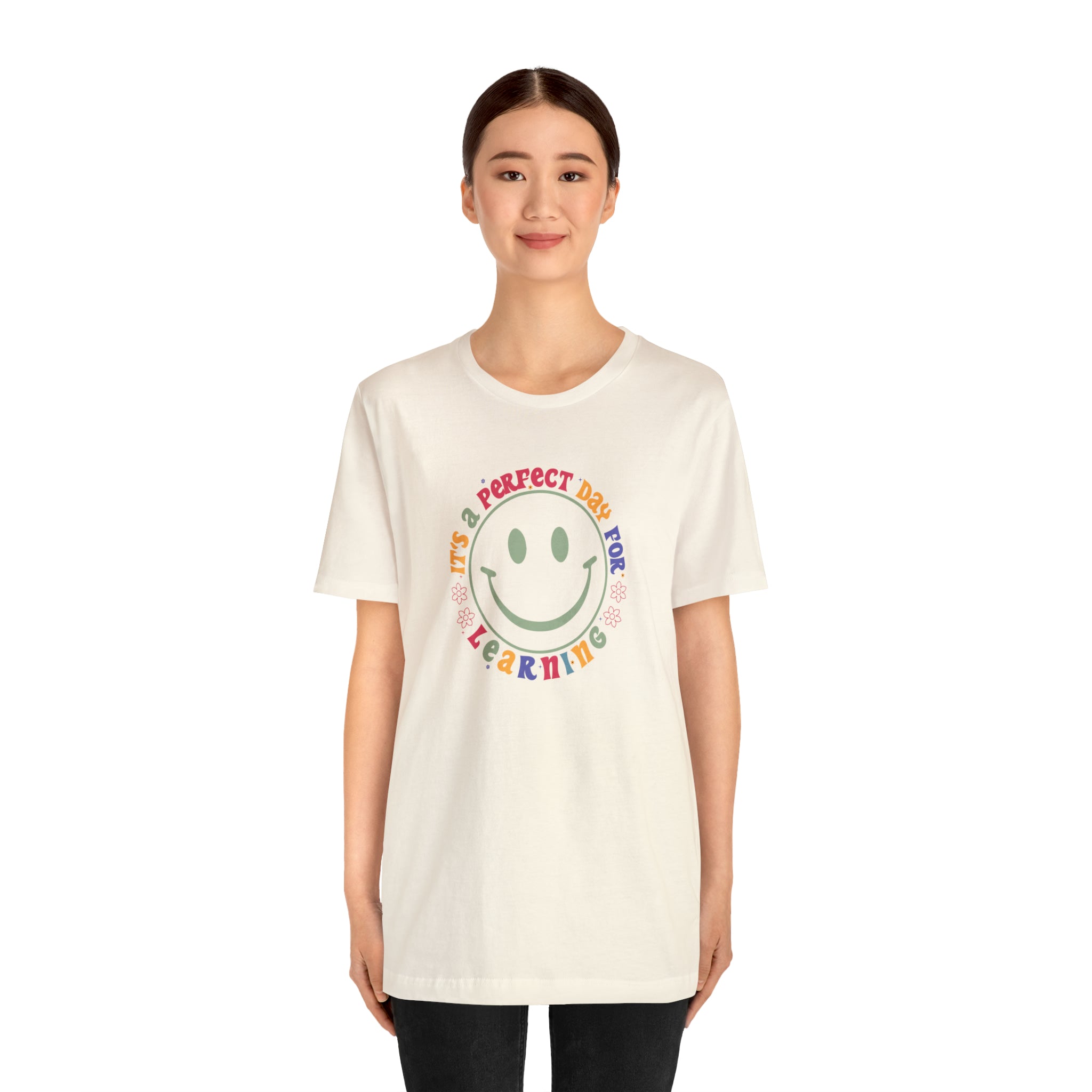 Teacher Shirt Perfect Day For Learning Teacher Life Shirt Smiley Face Teacher Motivational Shirt Gift For Teacher Teacher Inspirational Tee