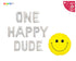 One Happy Dude Birthday Banner First Birthday Balloons | 1st Birthday Bear Balloon | Happy Dude 1st Birthday Party | Smily Face Balloon 17''