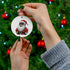 Black Santa Ceramic Ornament, 1-Pack