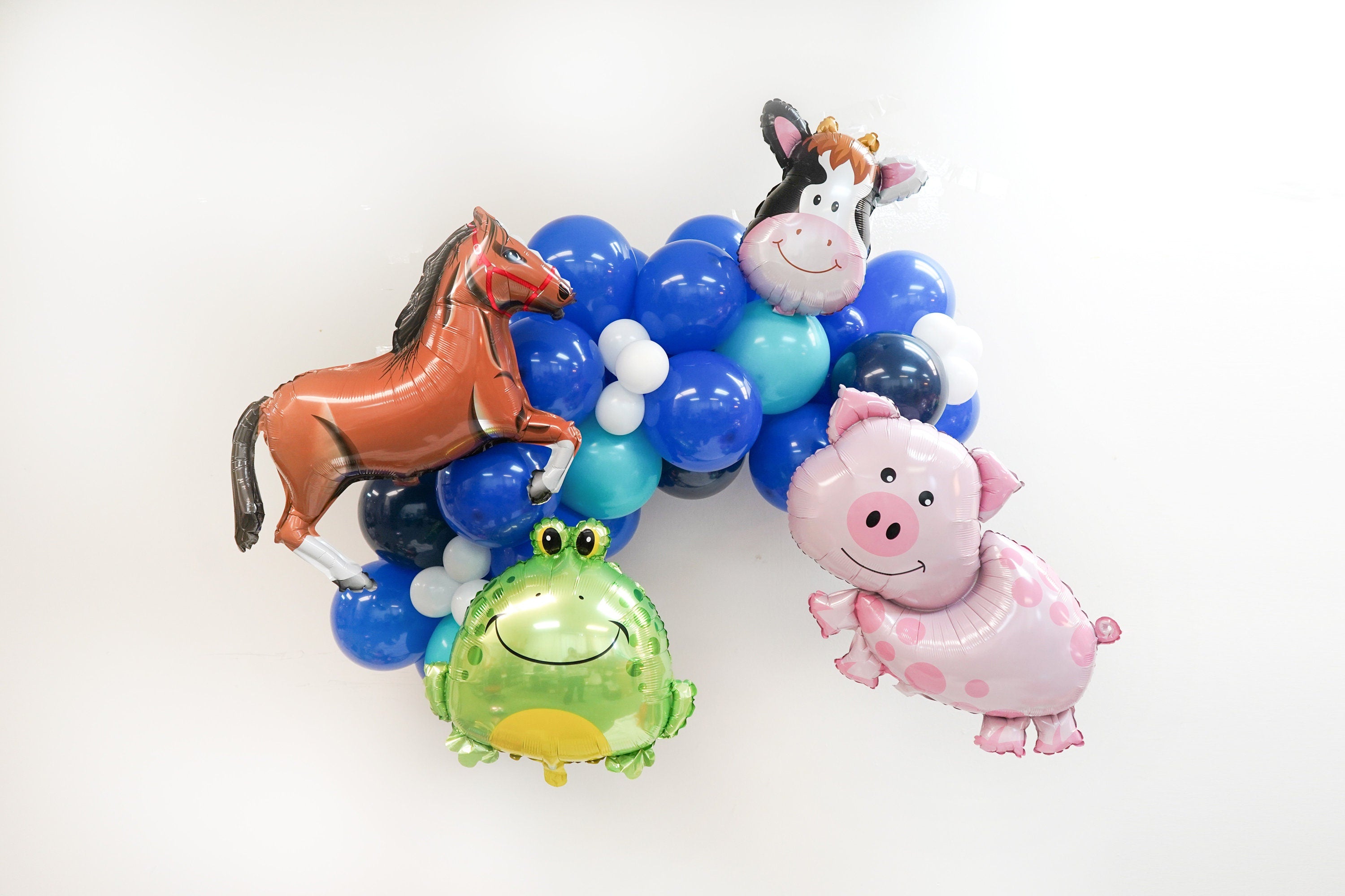 Beep Beep Beep Animal Little Blue Truck Birthday Party Decorations Balloons | Farm Party | Sheep Toad Cow Pig Horse 1st Birthday Party