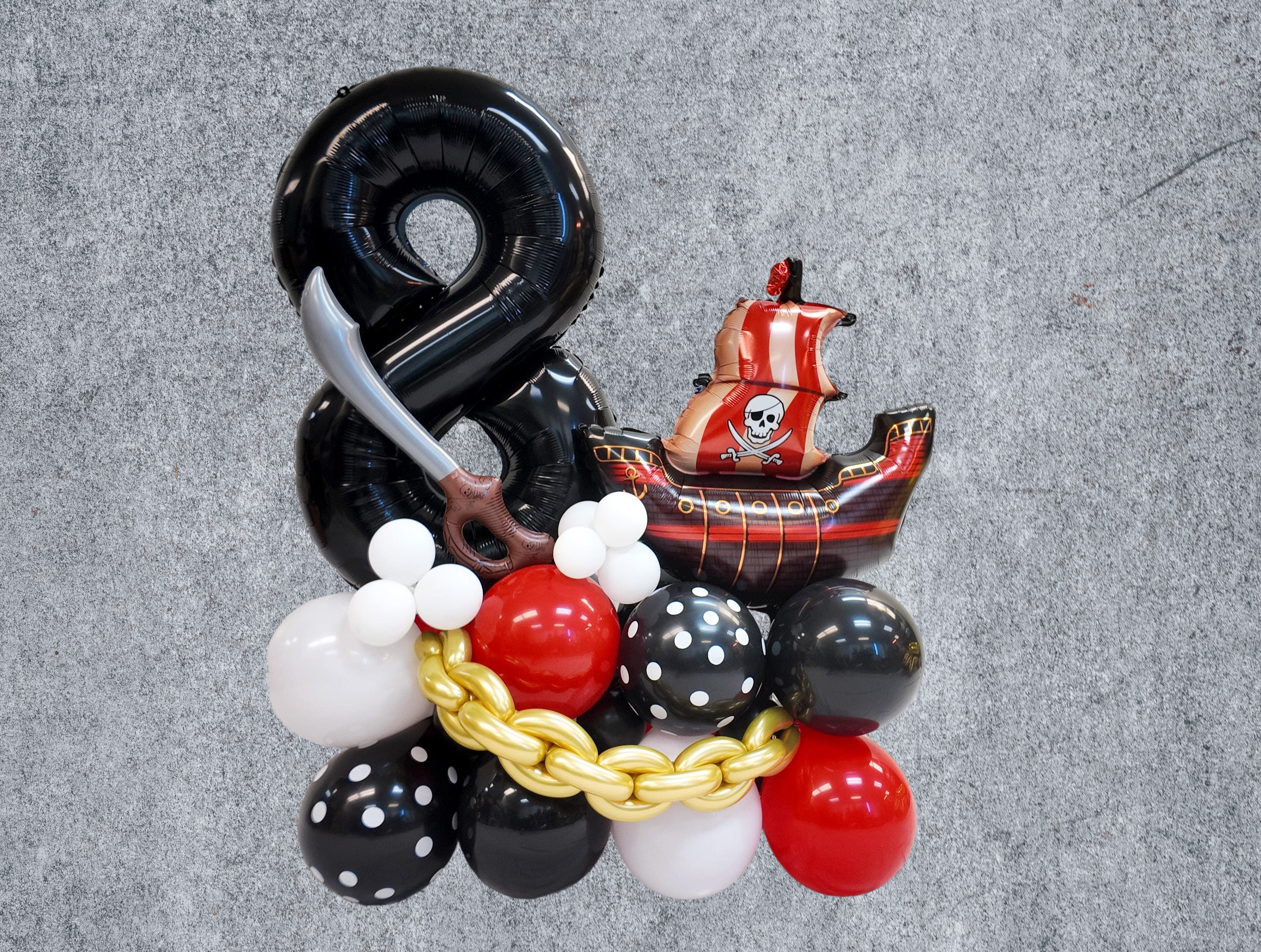 Little Sailor party DIY Balloon column Kit | Pirate Ship Balloon tower | Pirate theme birthday Party | Boys Birthday Party Decorations