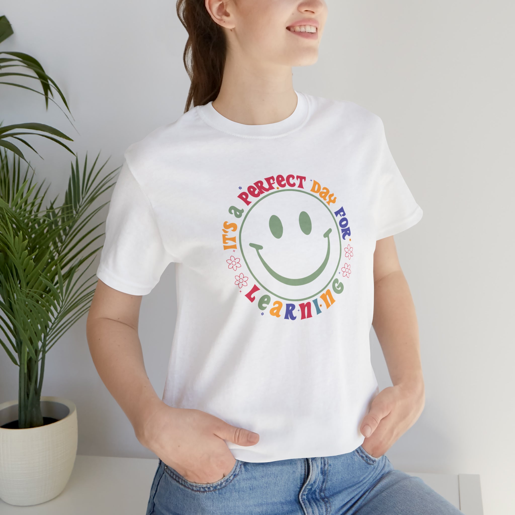 Teacher Shirt Perfect Day For Learning Teacher Life Shirt Smiley Face Teacher Motivational Shirt Gift For Teacher Teacher Inspirational Tee