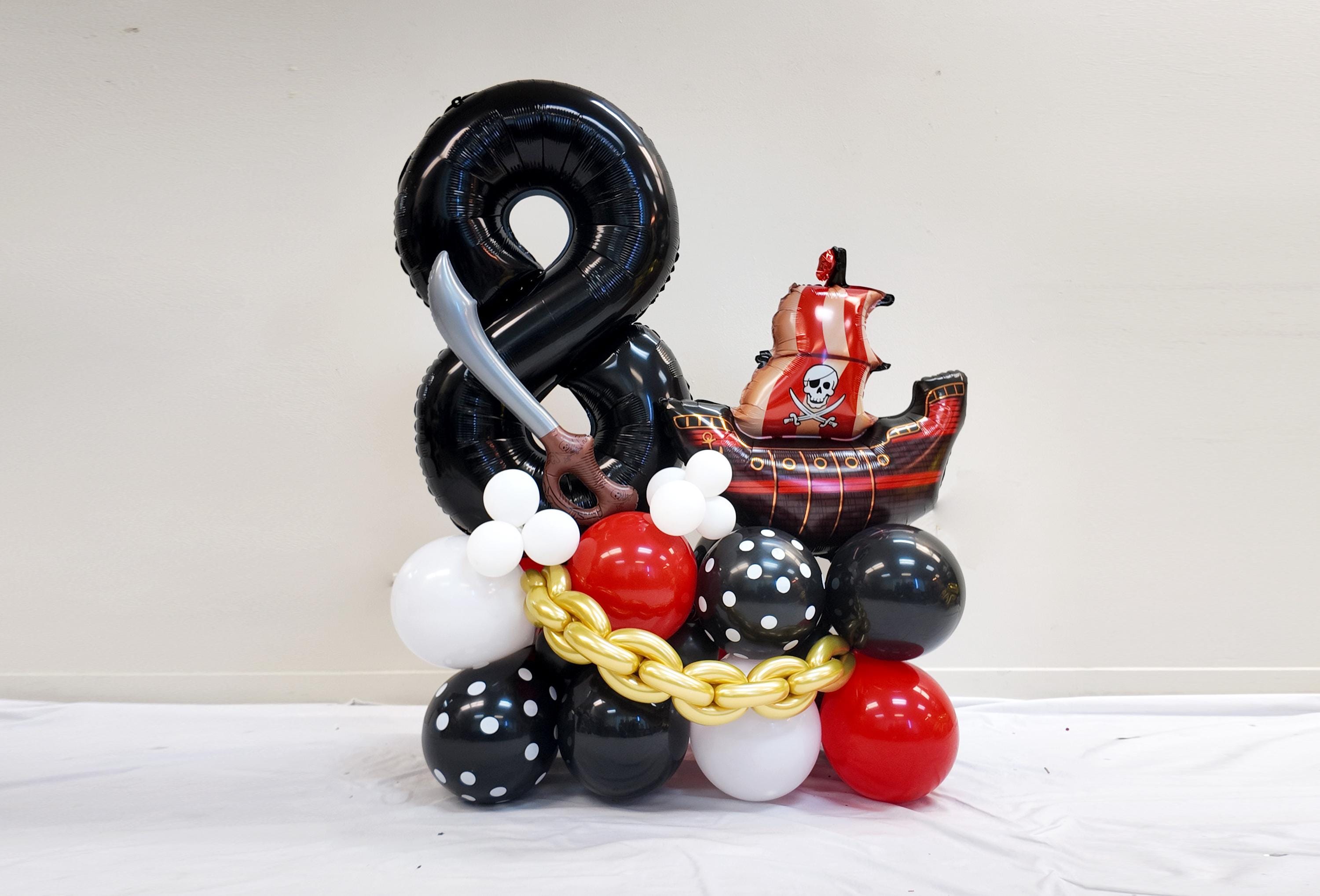 Little Sailor party DIY Balloon column Kit | Pirate Ship Balloon tower | Pirate theme birthday Party | Boys Birthday Party Decorations