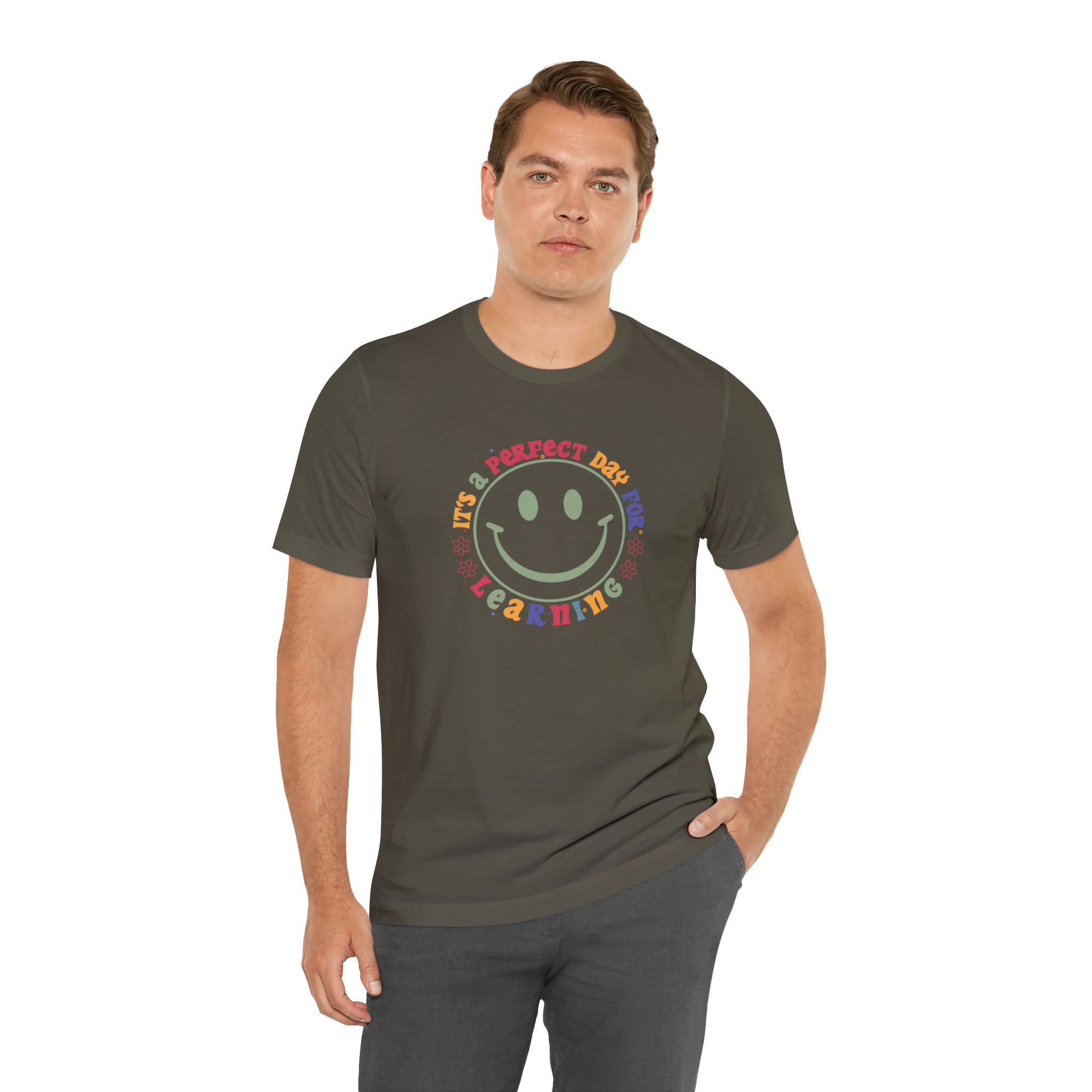 Teacher Shirt Perfect Day For Learning Teacher Life Shirt Smiley Face Teacher Motivational Shirt Gift For Teacher Teacher Inspirational Tee