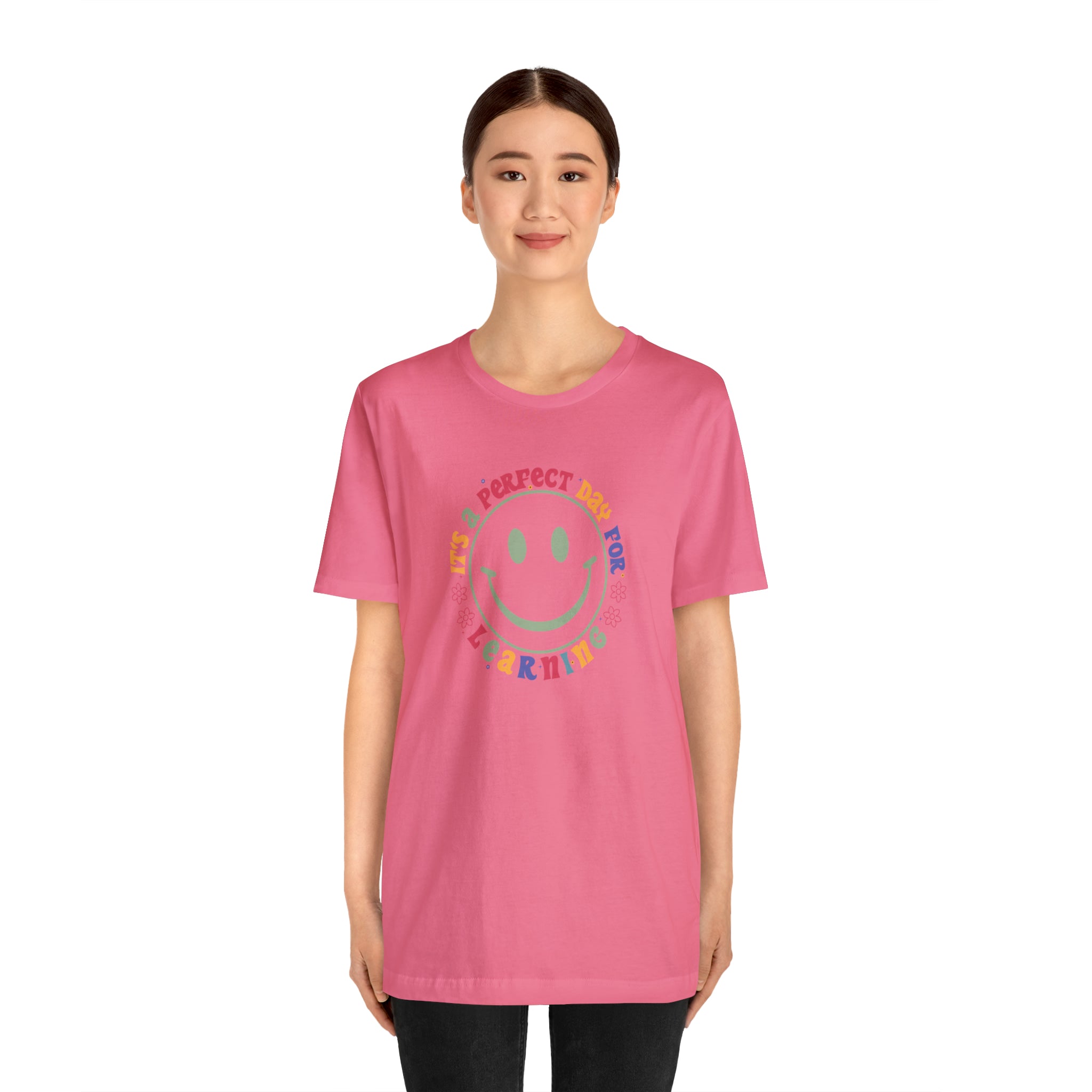 Teacher Shirt Perfect Day For Learning Teacher Life Shirt Smiley Face Teacher Motivational Shirt Gift For Teacher Teacher Inspirational Tee