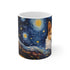 Corgi Starry Night Ceramic Coffee Mug 11oz | Corgi Dog Lover Starry Night Art Mug | Gift for Her/Him Corgi Lover