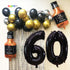 Black Theme 60th Birthday Balloon Decorations | Black Birthday decor 60th Birthday party decor | Birthday ideas