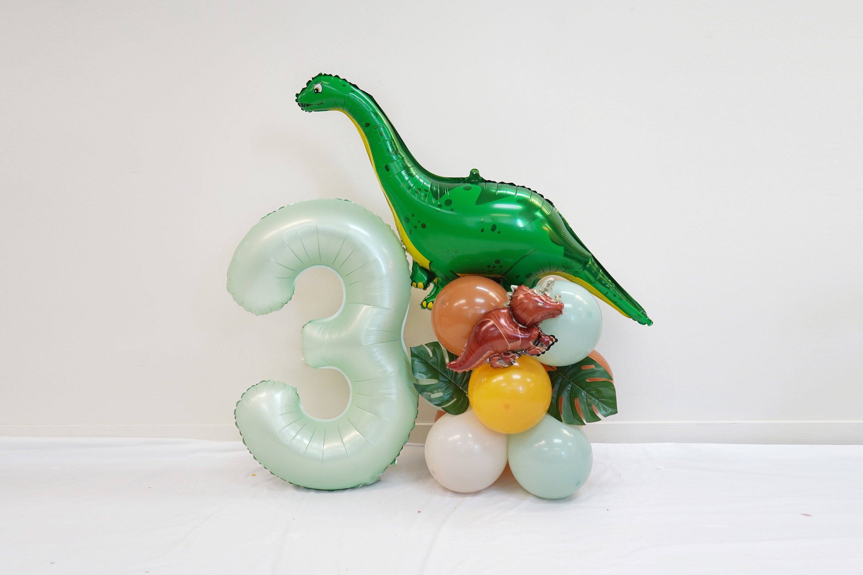 High Quality Large T-Rex Balloon Column | Long neck Dinosaur Balloon Stack | T-Rex Balloon Column | Safari Birthday Dinosaur Party column