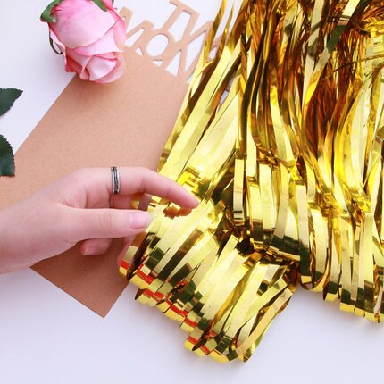 Streamer Fringe Curtain Backdrop: Bridal Shower, Birthday, Bachelorette Party Decor