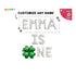 Custom Name Lucky One Balloon Set: St. Patrick's Day Clover First Birthday Shamrock Decor