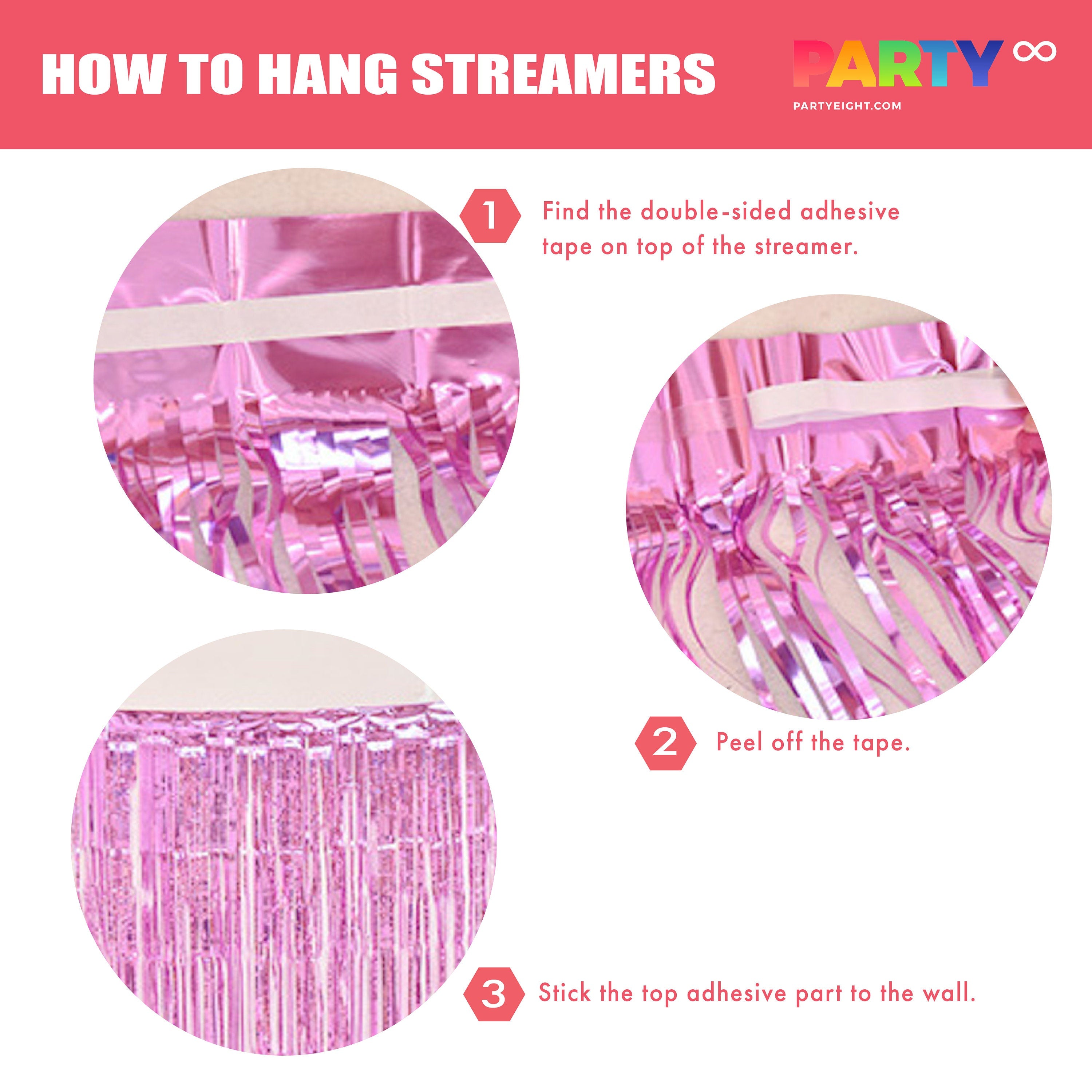 Pink Smiley Face Curtain: Rose Gold Birthday Party Backdrop