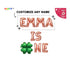 Custom Name Lucky One Balloon Set: St. Patrick's Day Clover First Birthday Shamrock Decor