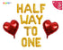Half Way to One Balloon Banner: Six-Month Baby Birthday Decor 6 Month Celebration