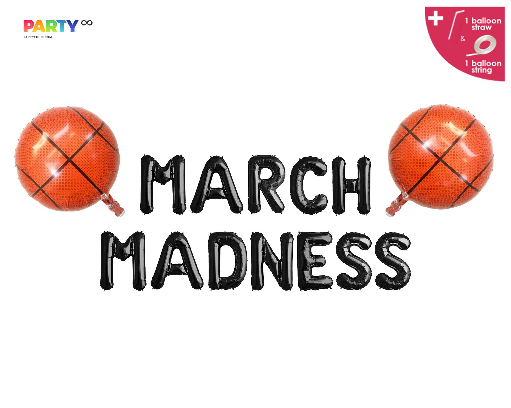 March Madness Balloon Banner: NCAA Basketball Party Decor
