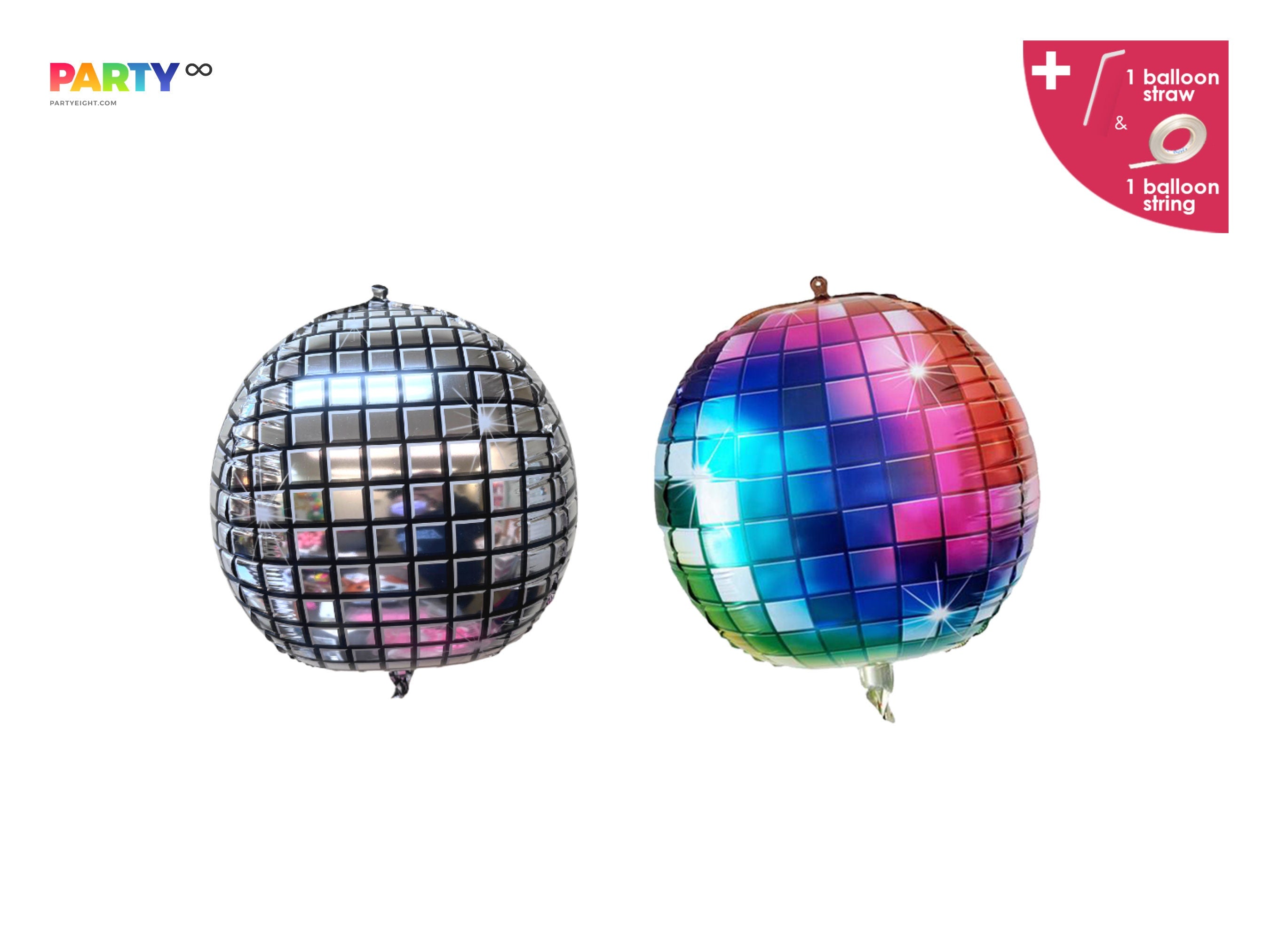Disco Ball Balloon: Glam 70's Retro Vintage Music Dance Party Decor