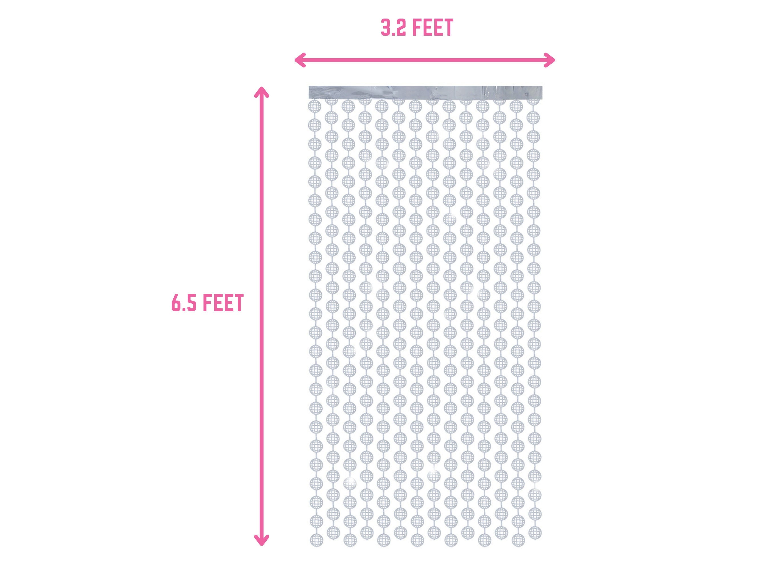 Disco Ball Foil Curtain: 70s Party Backdrop