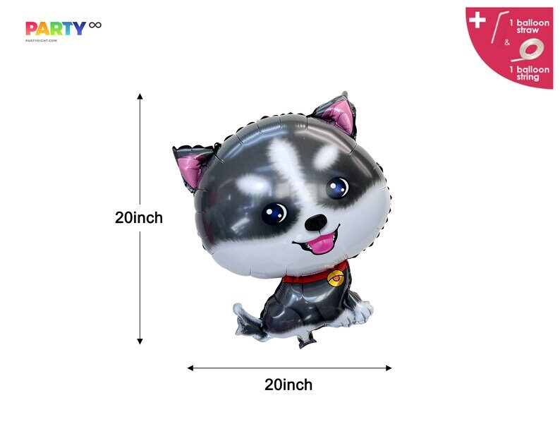 Dog Birthday Party Mylar Balloons: Corgi, Dachshund, Husky, Yorkie