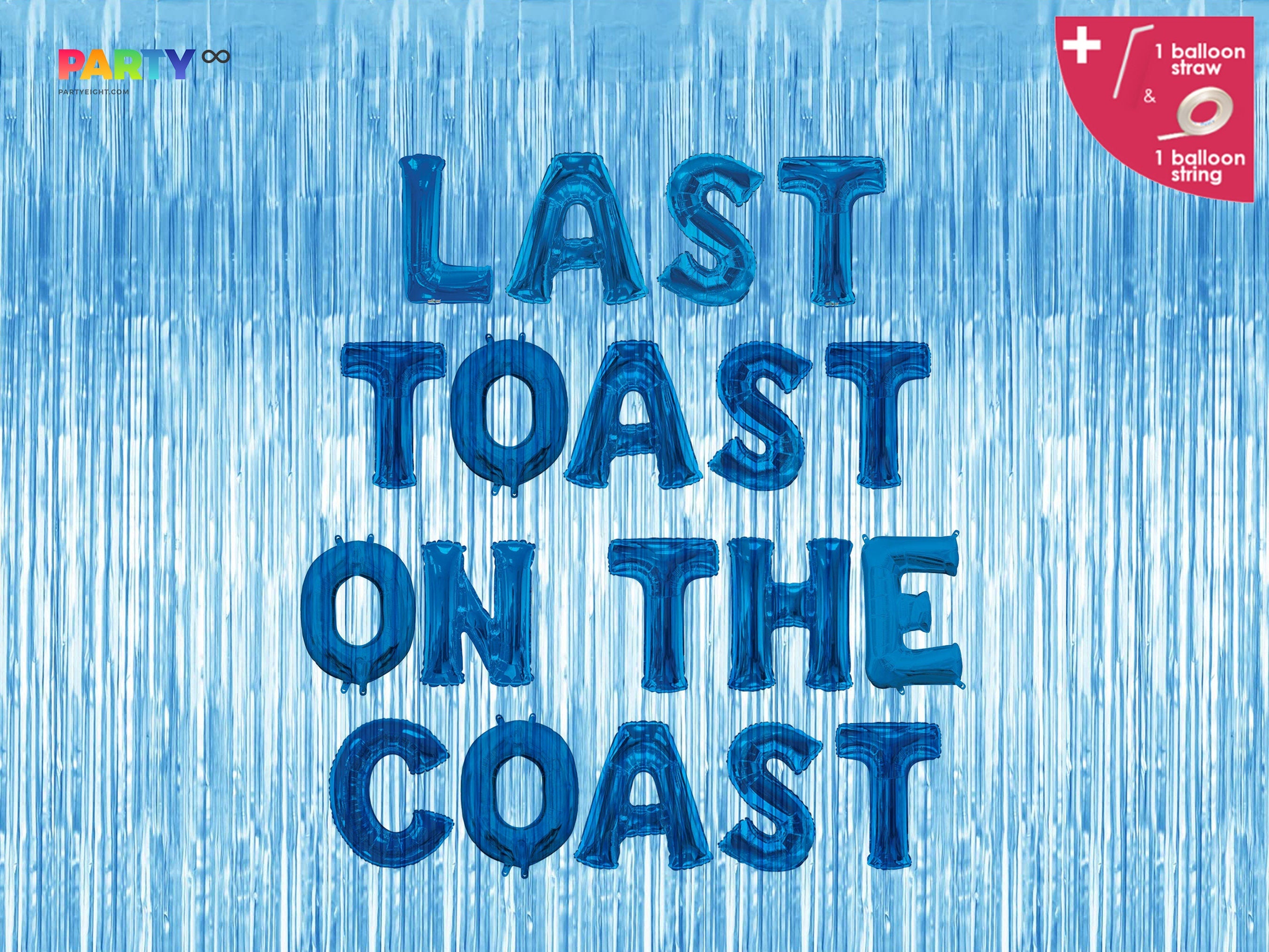 Last Toast on the Coast Balloon Garland: Bridal Shower Bachelorette Party Decor