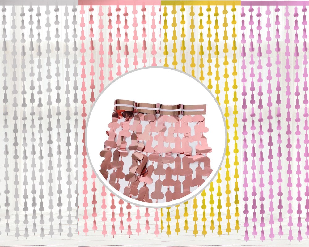 Funny Penis Fringe Curtain: Bachelorette Party Backdrop Decor
