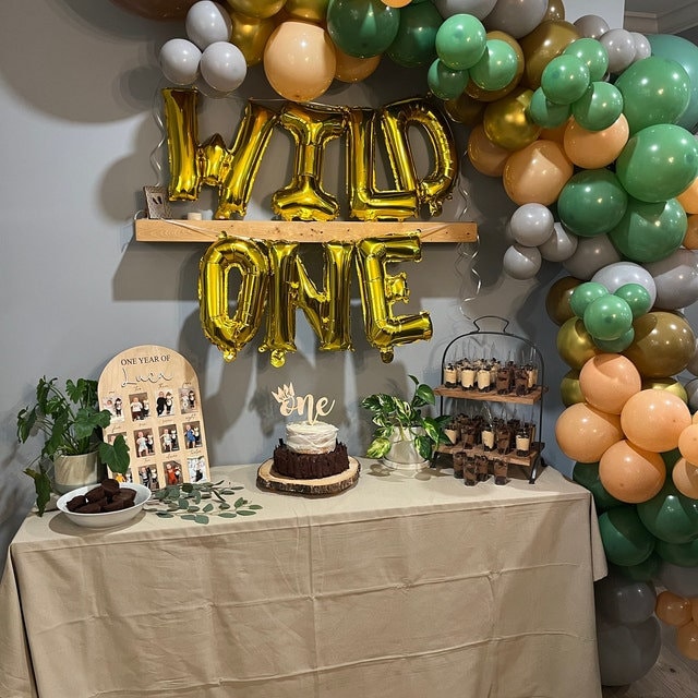 WILD ONE Balloons Set: 1st Birthday Party Decorations