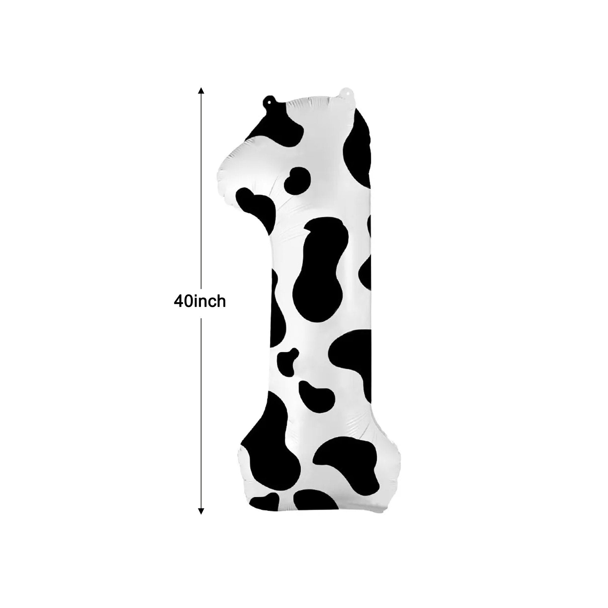 Cow Print Number 1 Balloon: Farm Birthday Party Decoration
