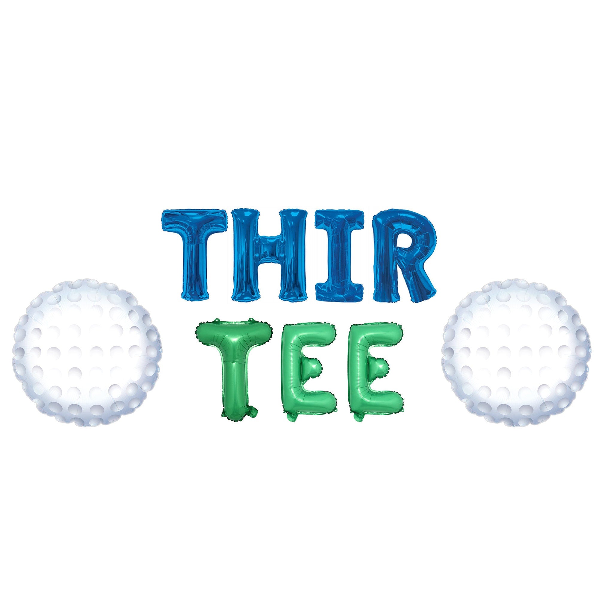 Thir Tee 30th Birthday Golf Balloon Banner