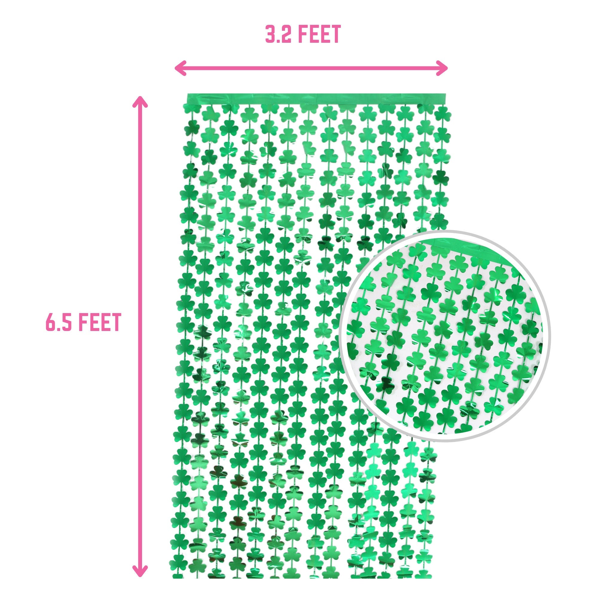 Clover St Patricks Day Streamer: Fringe Curtain Backdrop