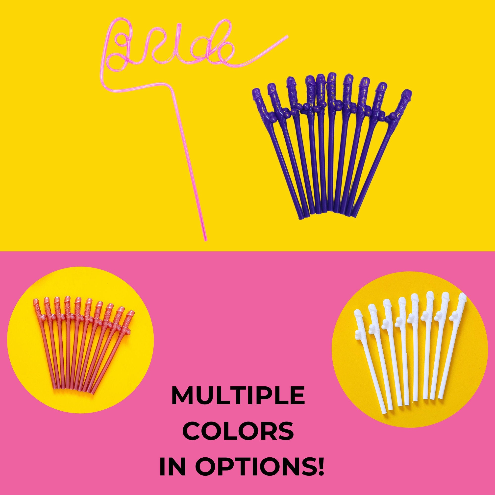 Penis Novelty Straws: Bachelorette Party Reusable Bridesmaids Gifts