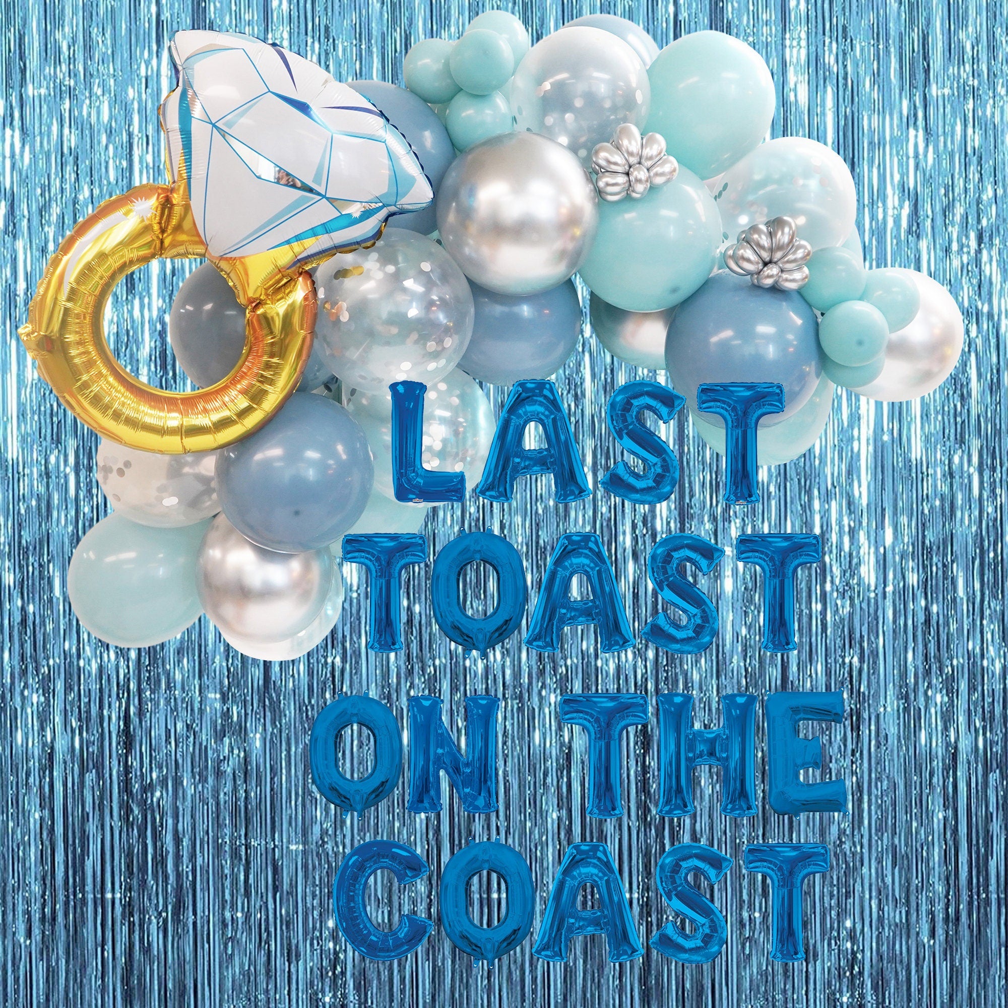 Last Toast on the Coast Balloon Garland: Bridal Shower Bachelorette Party Decor