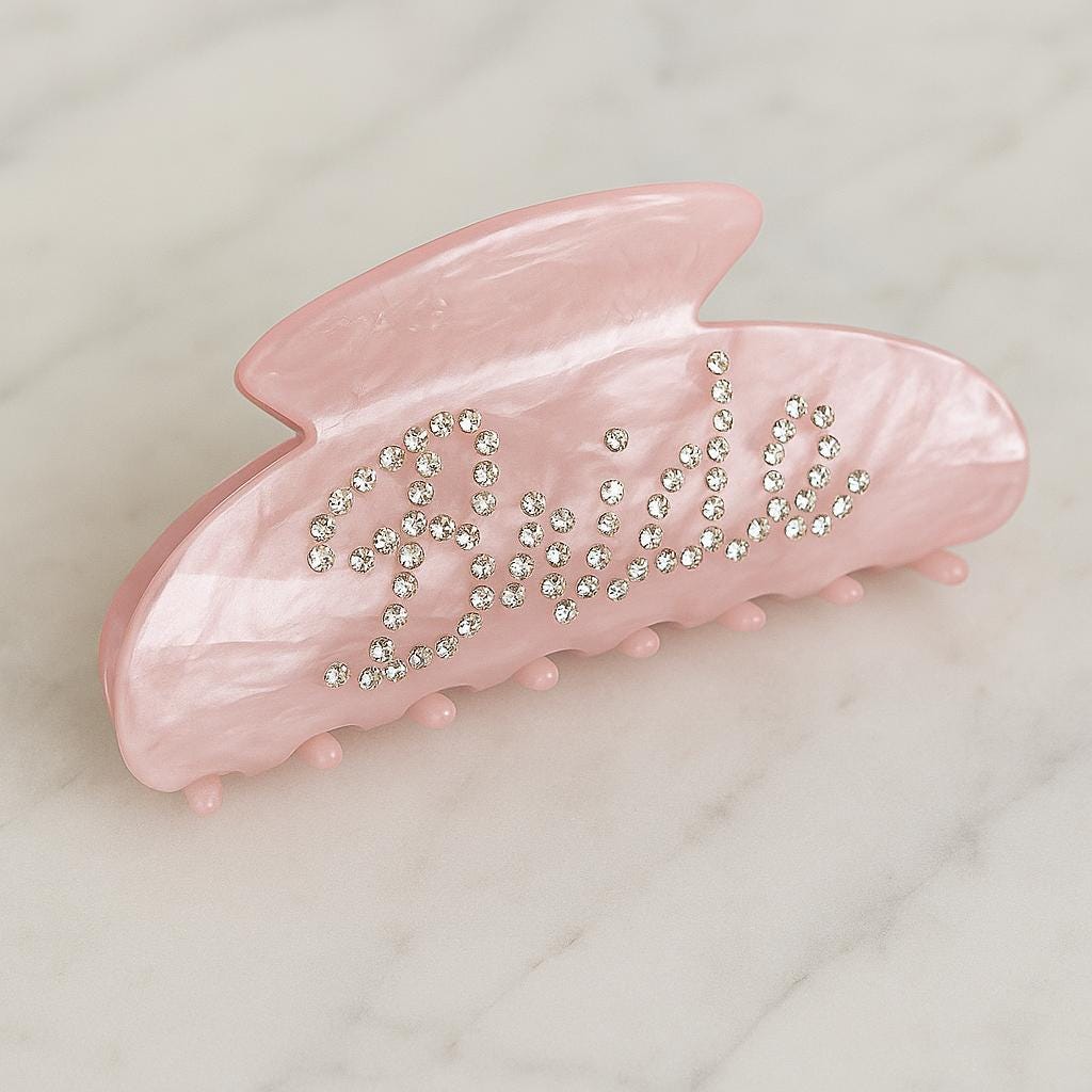 Rhinestone Bride Claw Clip: Bachelorette Party Favor