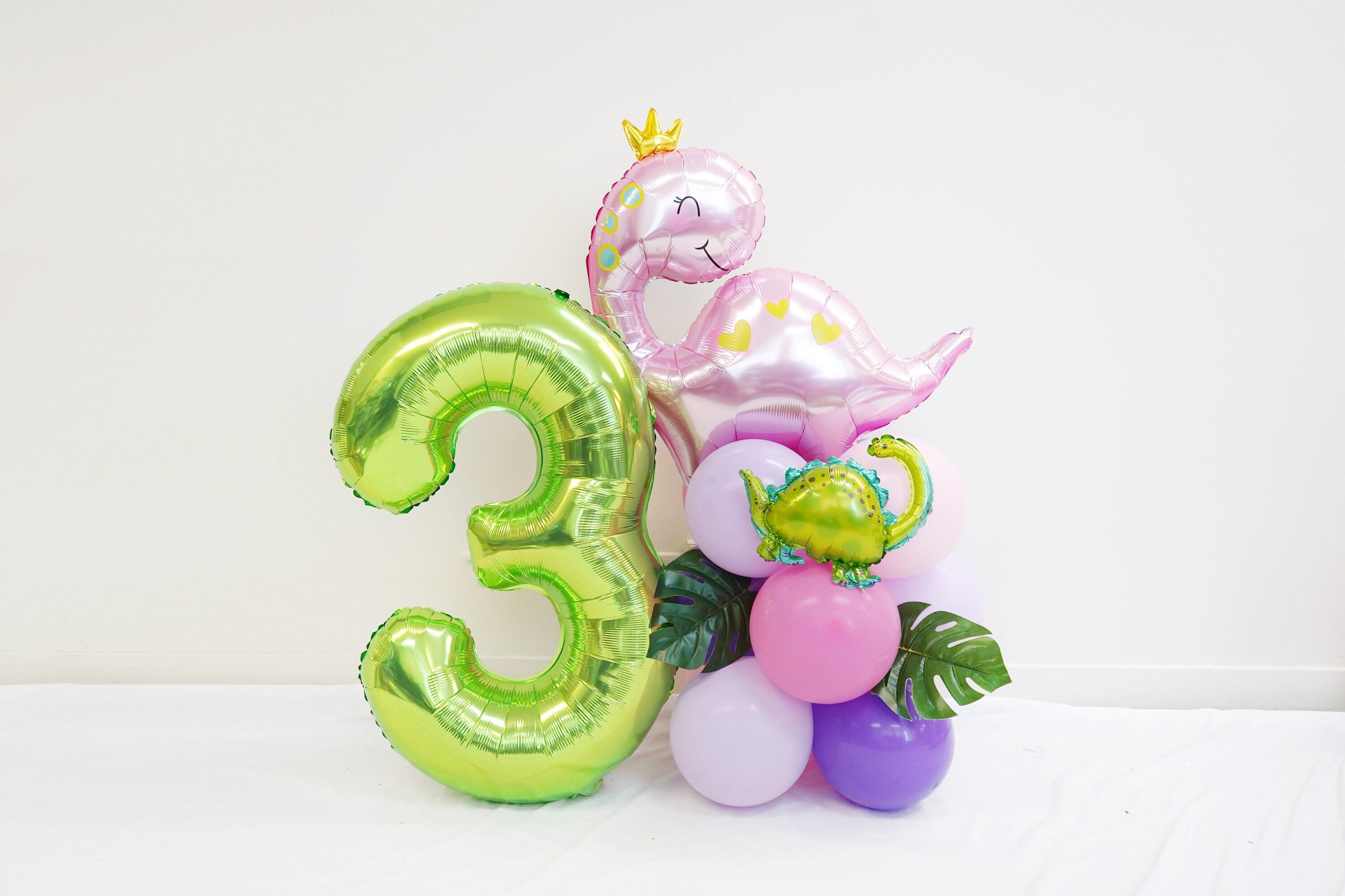 Pink Dinosaur Balloon Column Kit: Girl Birthday Party Decor