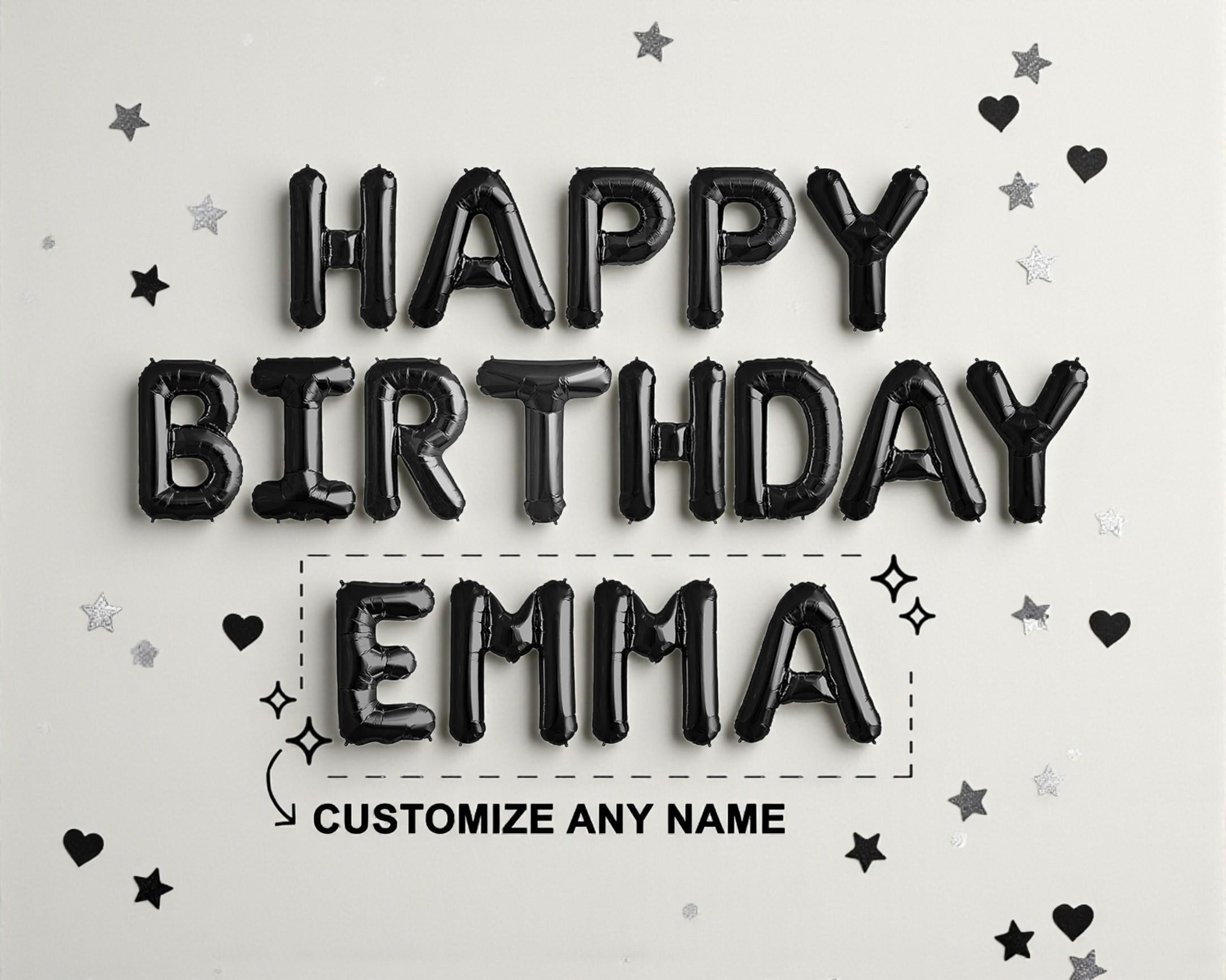 Custom DIY Happy Birthday Balloon Banner: Party Decoration Set