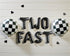 Two Fast Balloon Banner: 2nd Birthday Race Car Party Decor