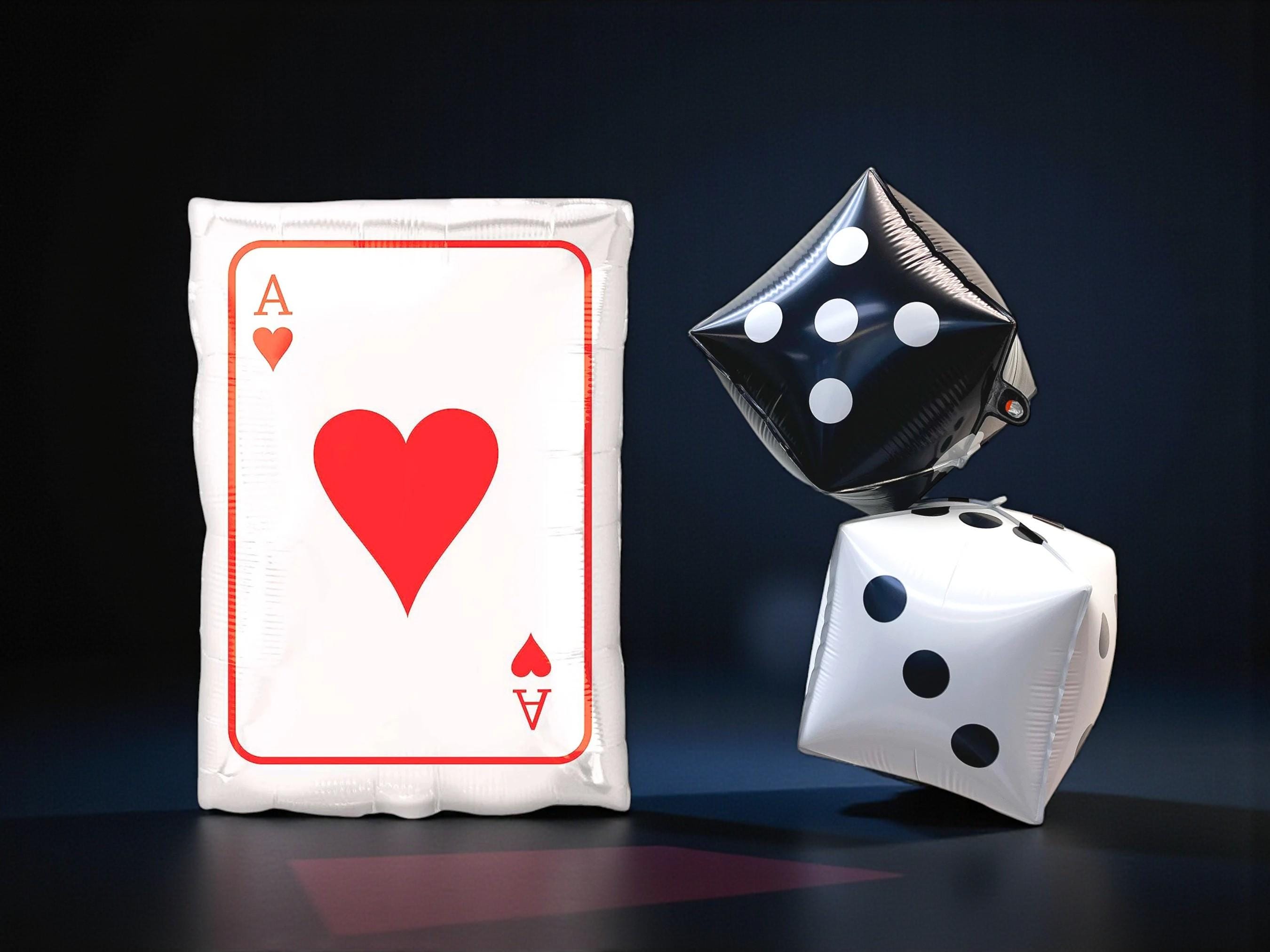 Poker & Dice Balloons: Casino Night Party Decorations
