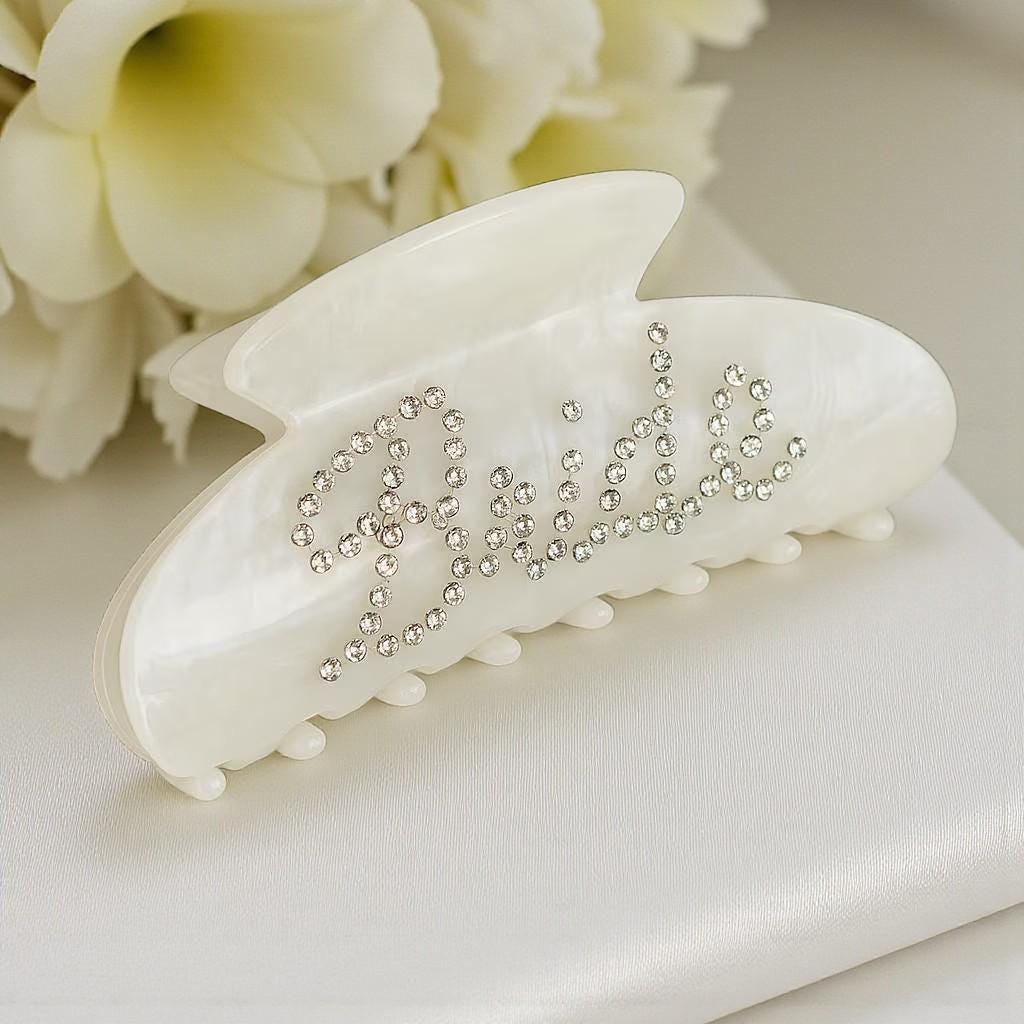 Rhinestone Bride Claw Clip: Bachelorette Party Favor