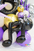 Music Hunters K Pop Rockstar Balloon Tower: Idol Rock Birthday Purple Black K-pop Hunters Decor