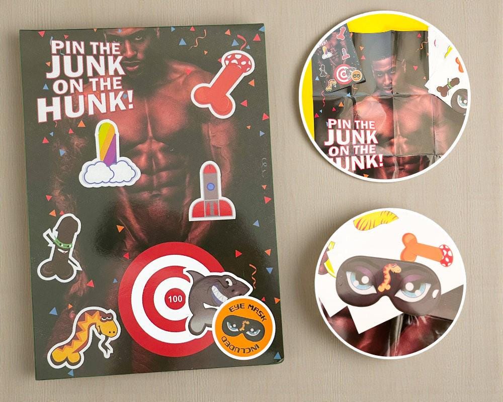 Pin the Junk on the Hunk: Poster Bachelorette Party Game