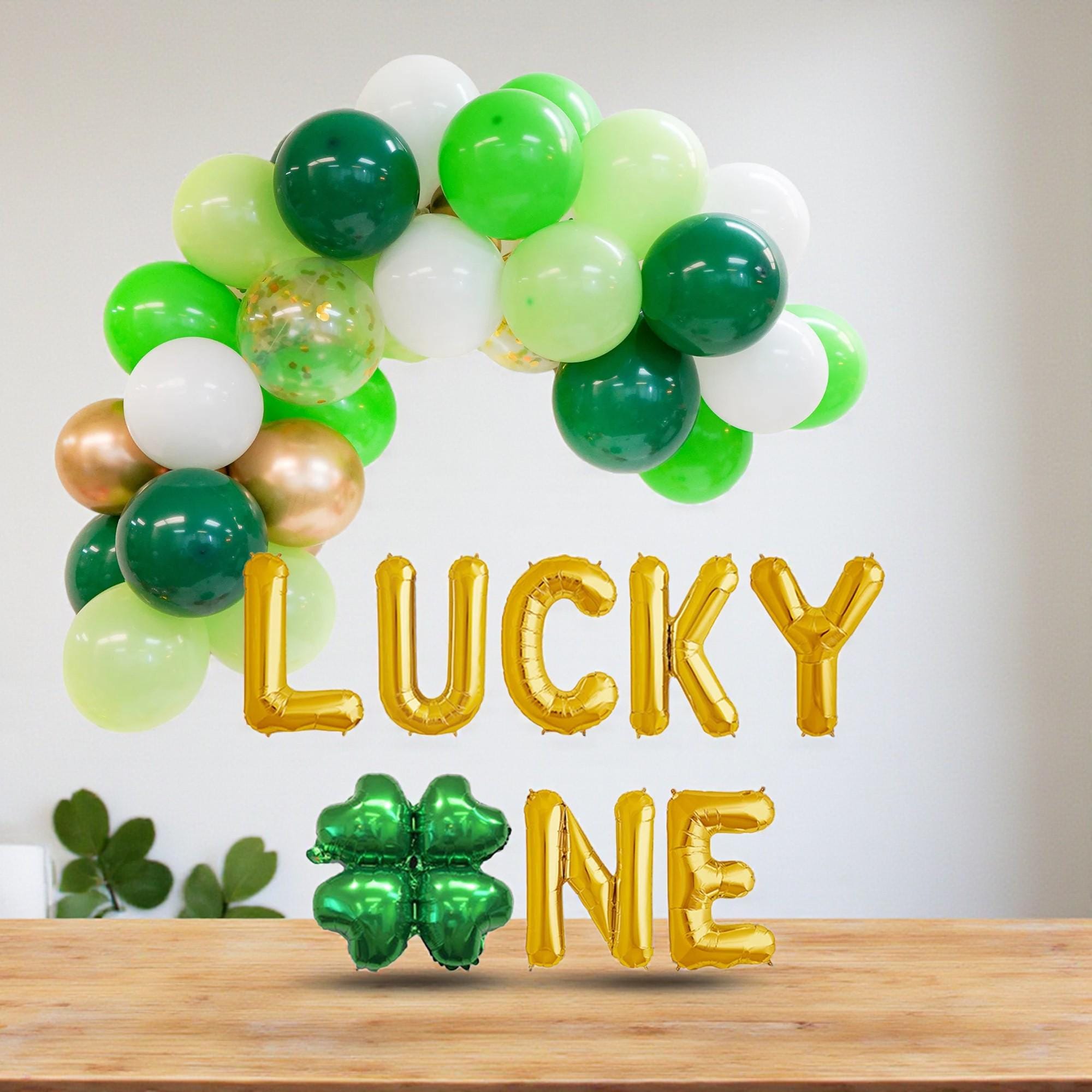 Lucky One St Patrick’s Day Birthday Balloon Decoration: First Birthday Irish Theme Party Decor