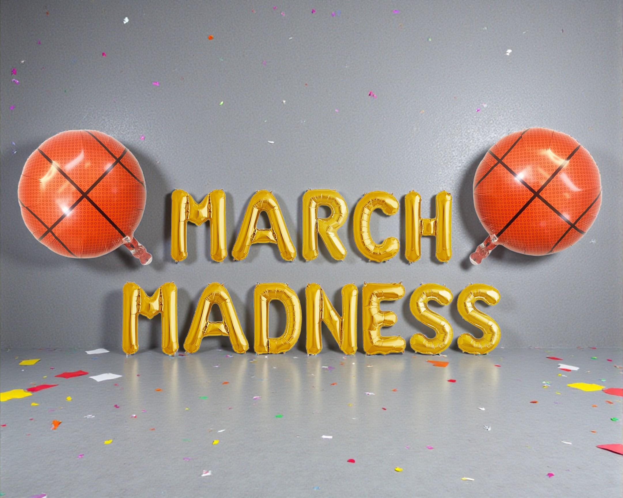 March Madness Balloon Banner: NCAA Basketball Party Decor