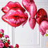 Red Lips 34‘’ Lipstick 32'' Balloon Kit: Valentine Galentine Kiss Makeup Fun Fashion Decor